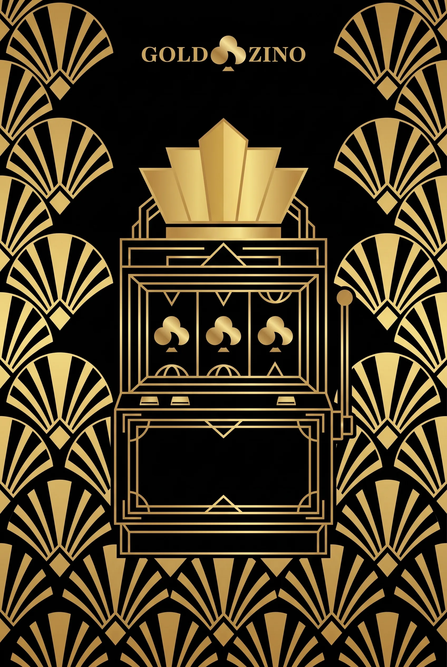 GoldZino slots in a gold art deco illustration